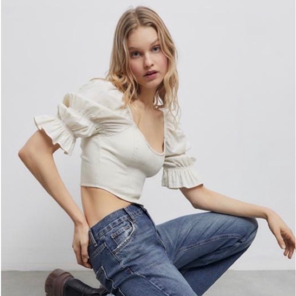Urbanβ Outfitters Colie blouse corset silhouette romantic puff sleeves NWT
